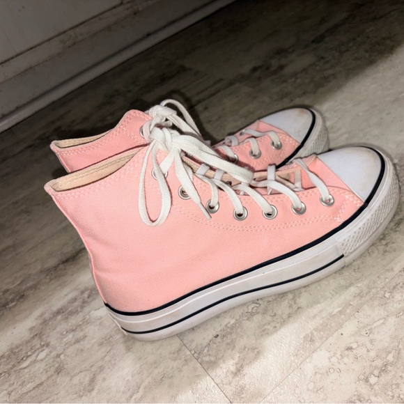 Converse Pink Canvas High-Tops - Picture 2 of 6